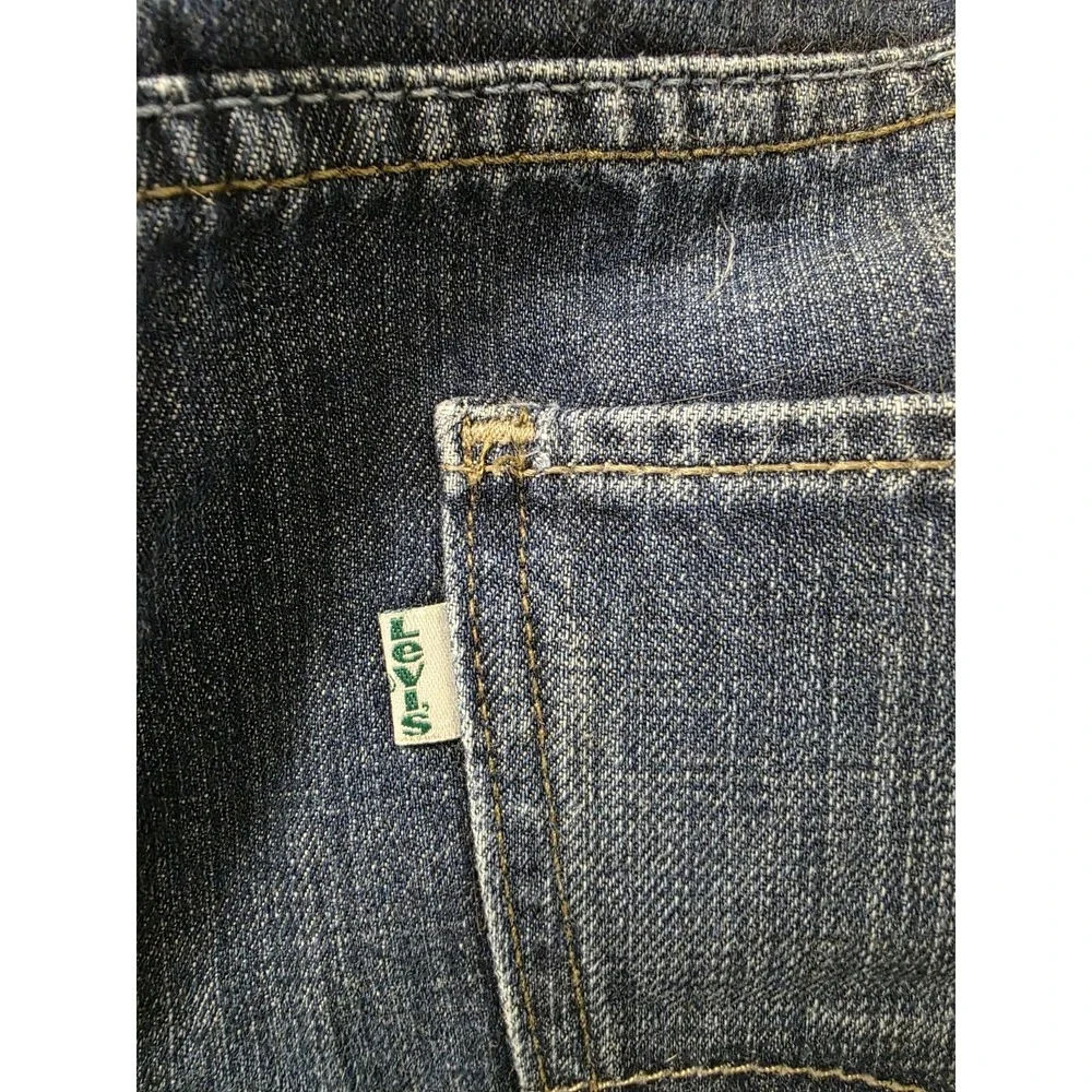 Levi's 514‎ Slim Straight Jeans Men's W34 L34 Blue Denim Green Tab Rare Eco Line
